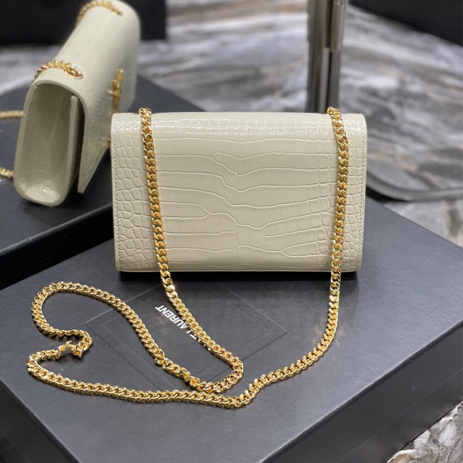 YSL KATE EMBOSSED SHOULDER BAG