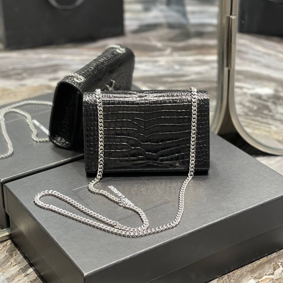 YSL KATE EMBOSSED SHOULDER BAG