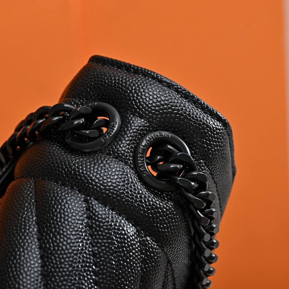 YSL ENVELOPE MEDIUM IN QUILTED GRAIN DE POUDRE EMBOSSED LEATHER