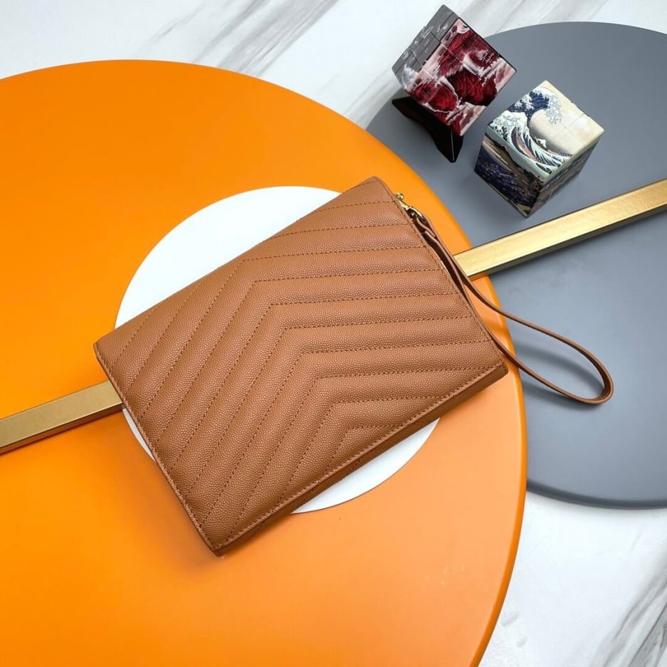 YSL CASSANDRE matelassé leather flap clutch