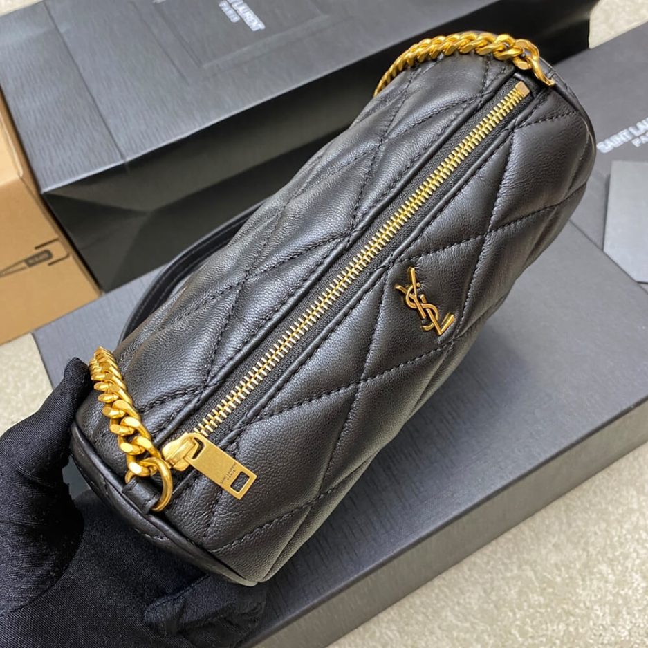 YSL SADE MINI TUBE BAG IN QUILTED LAMBSKIN