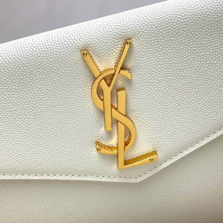 YSL UPTOWN POUCH IN GRAIN DE POUDRE EMBOSSED LEATHER