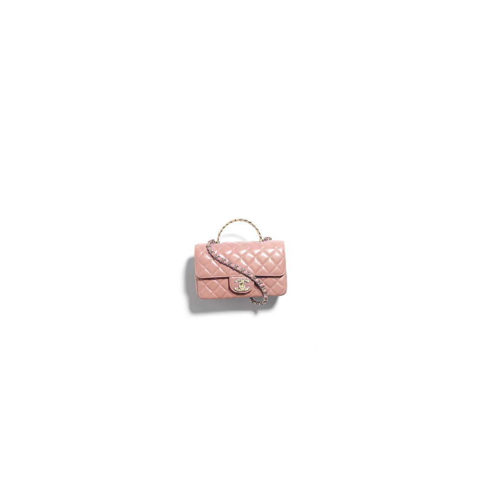 Ch*el mini flap bag with top handle