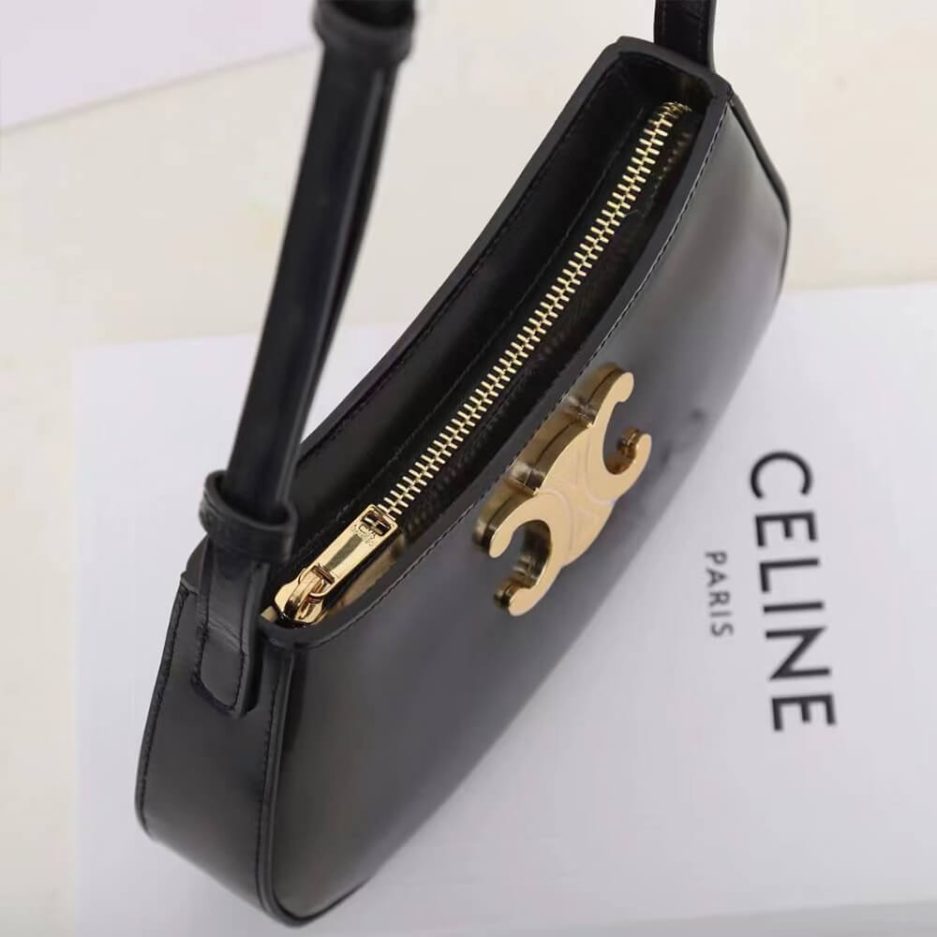 Ce**e medium tilly bag in shiny calfskin