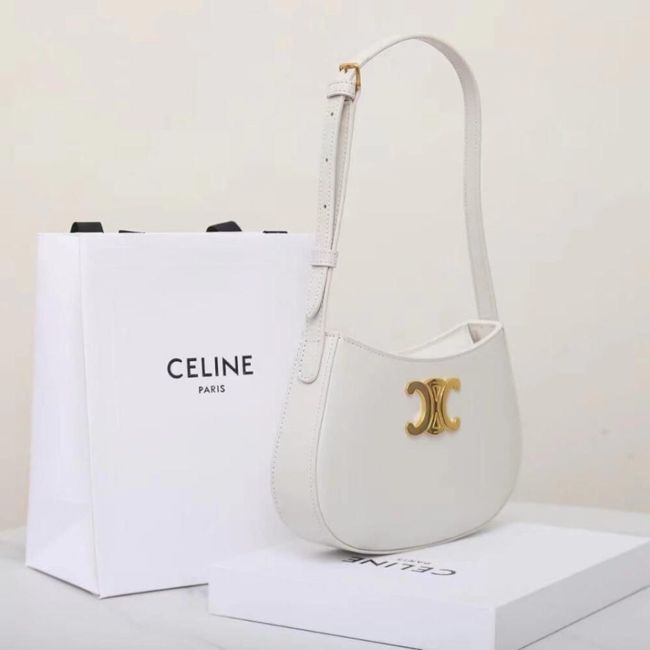 Ce**e medium tilly bag in shiny calfskin
