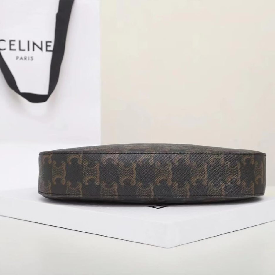 Ce**e medium tilly bag in triomphe canvas and calfskin