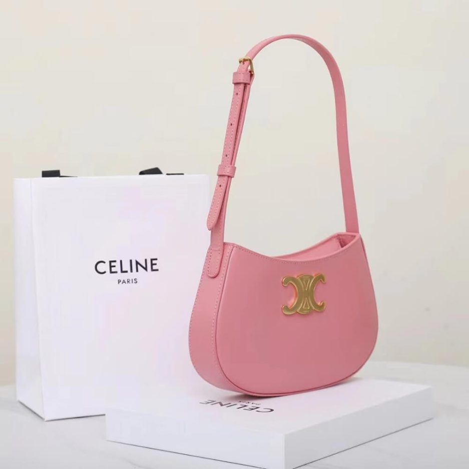 Ce**e medium tilly bag in shiny calfskin