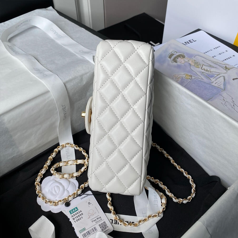 Ch*el mini flap bag with top handle