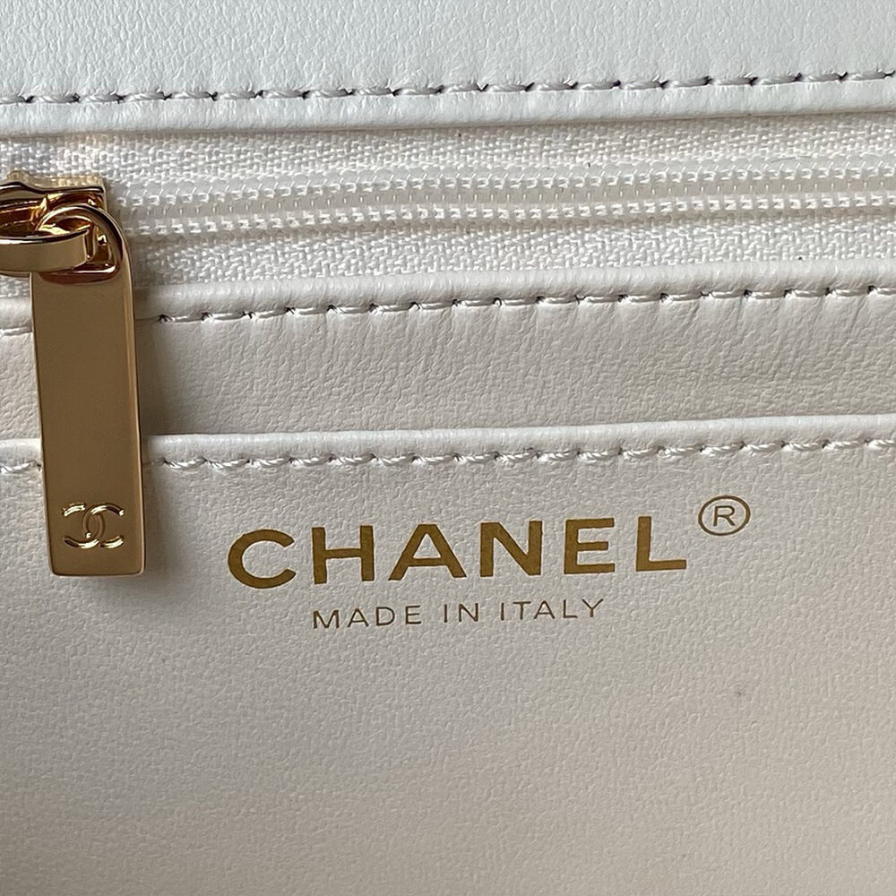 Ch*el mini flap bag with top handle