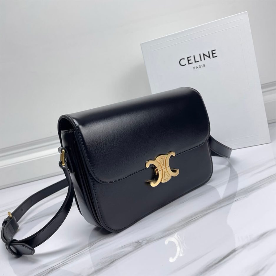 Ce**e classique triomphe bag in shiny calfskin(high-end grade)
