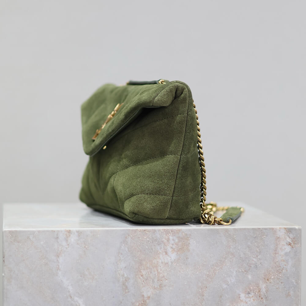 YSL Toy Puffer in suede