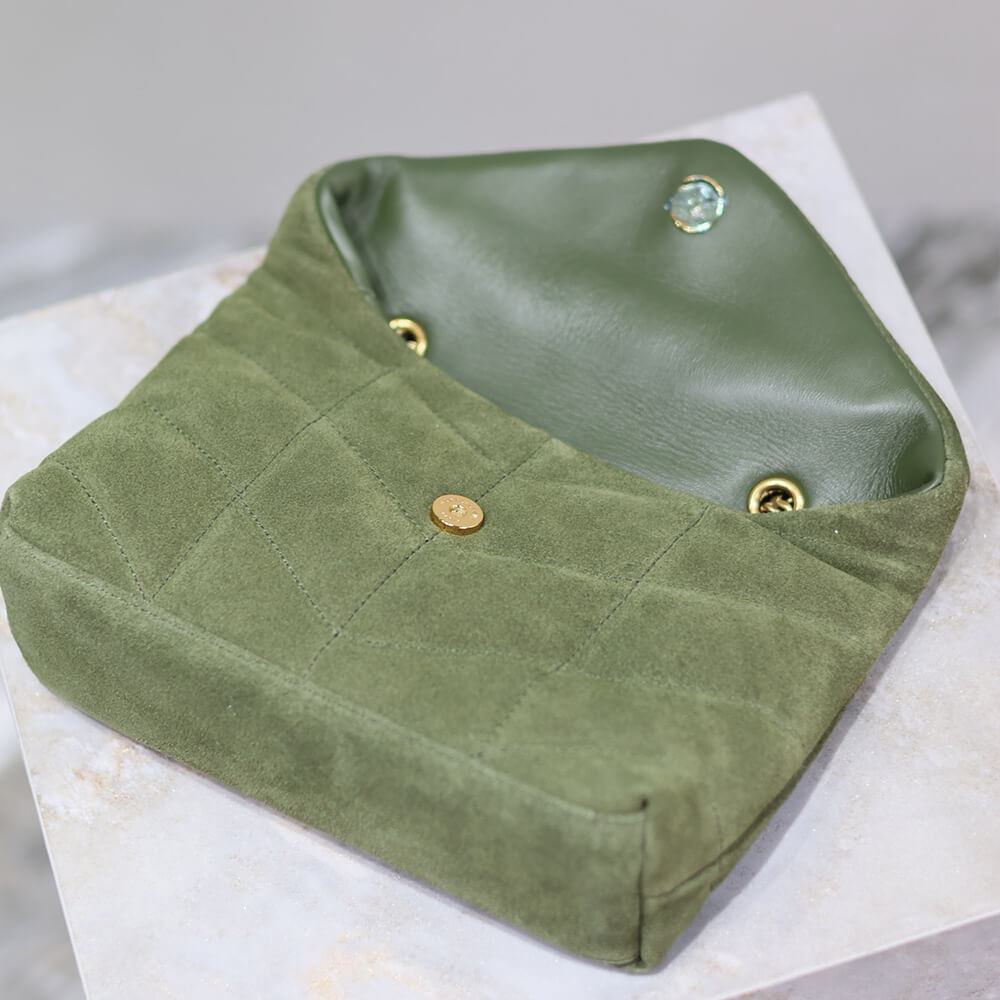 YSL Toy Puffer in suede